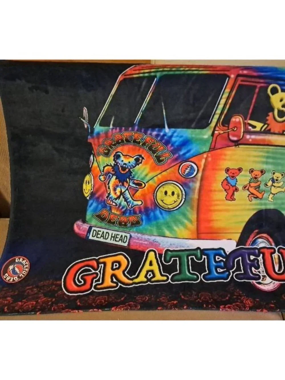 New Tie Dye Bear Skull Grateful Dead Beach Bath Pool Gift Towel Cotton Van Bus